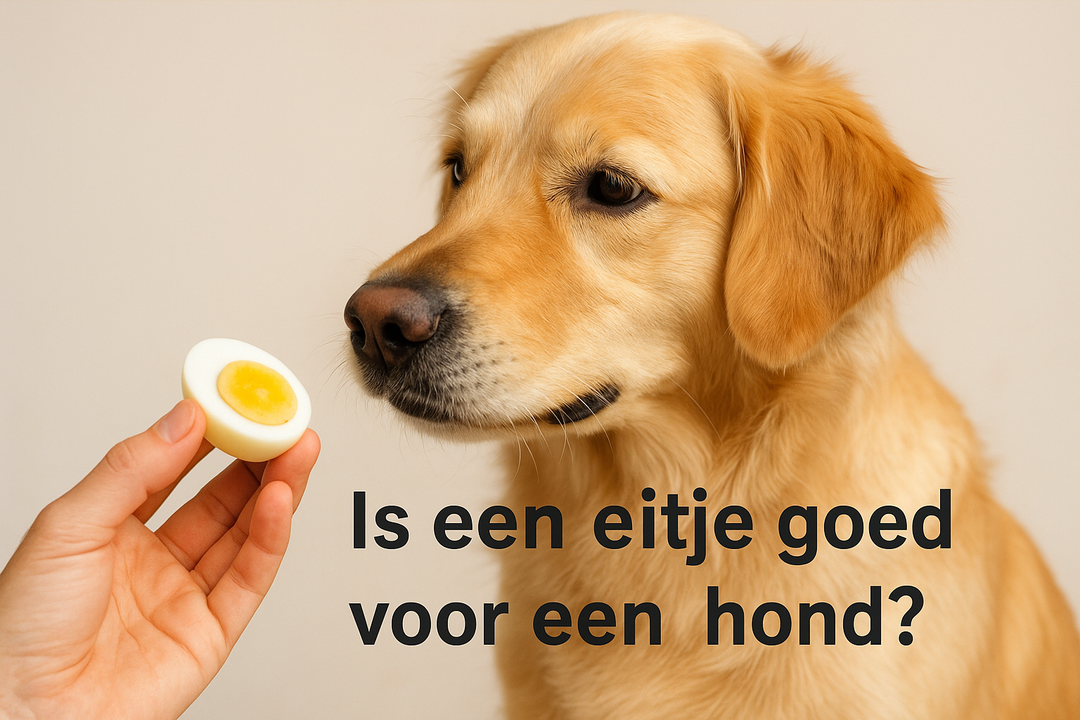 hond met een eitje