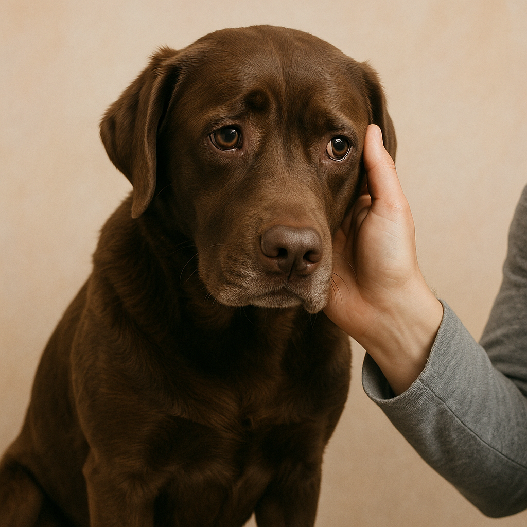hond wordt getroost