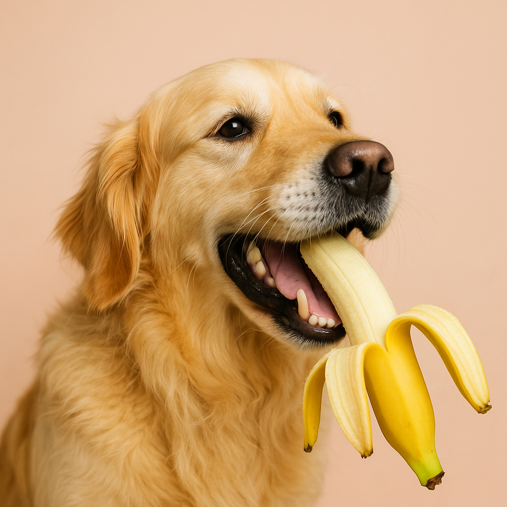 hond eet banaan