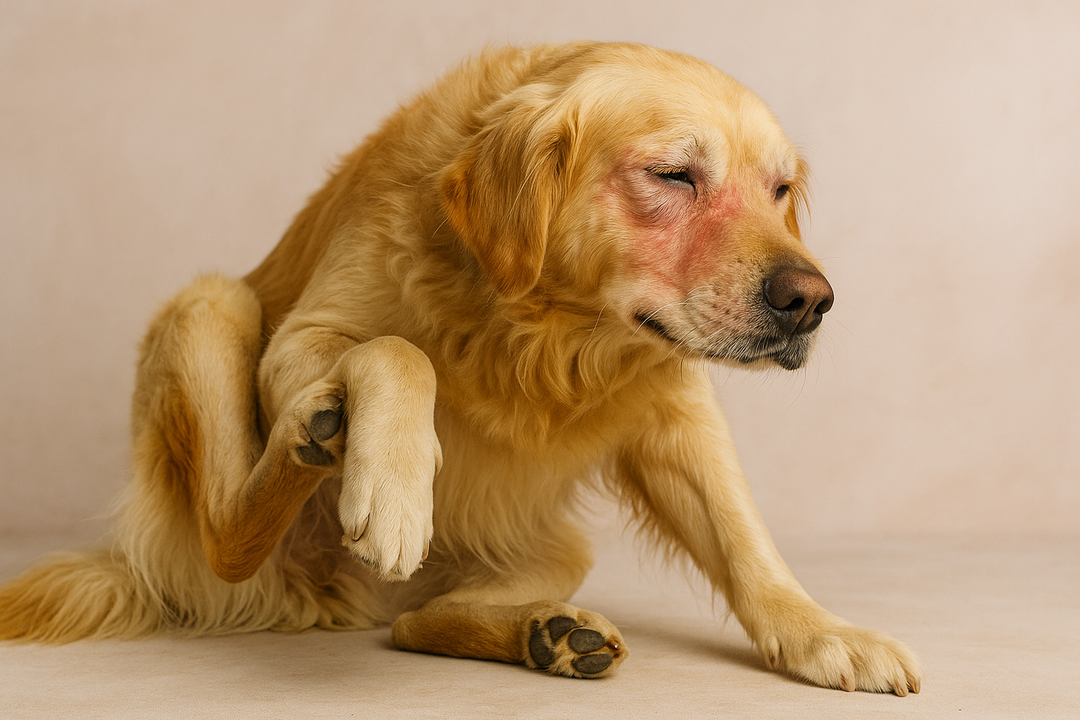 hond met allergie