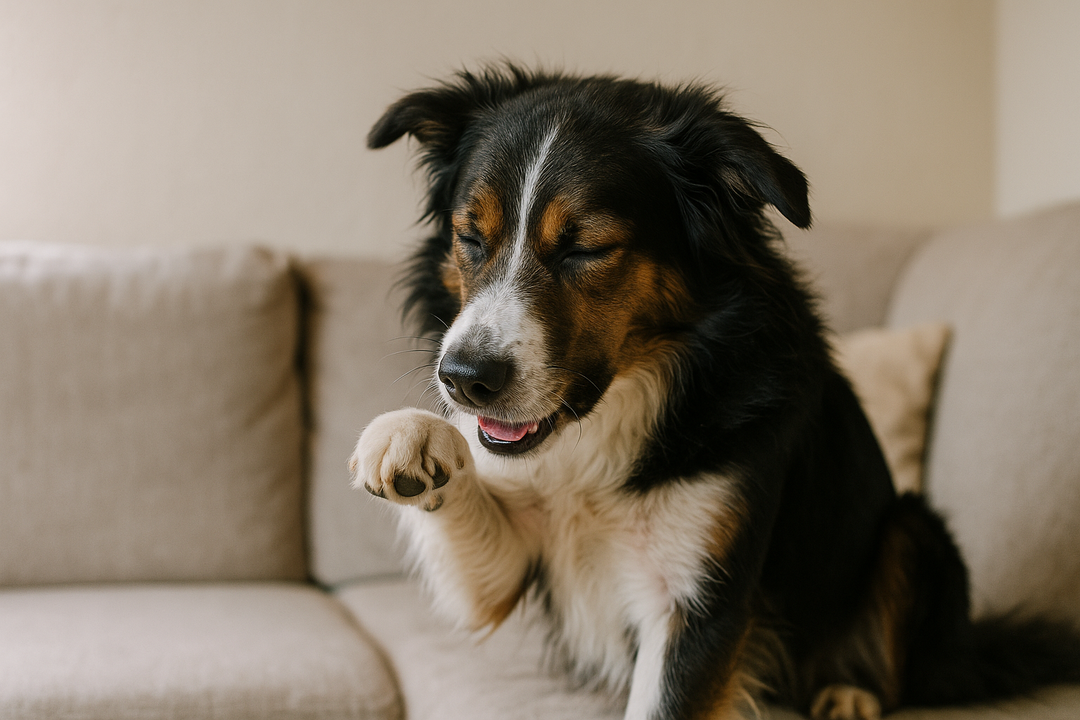 border collie op de bank