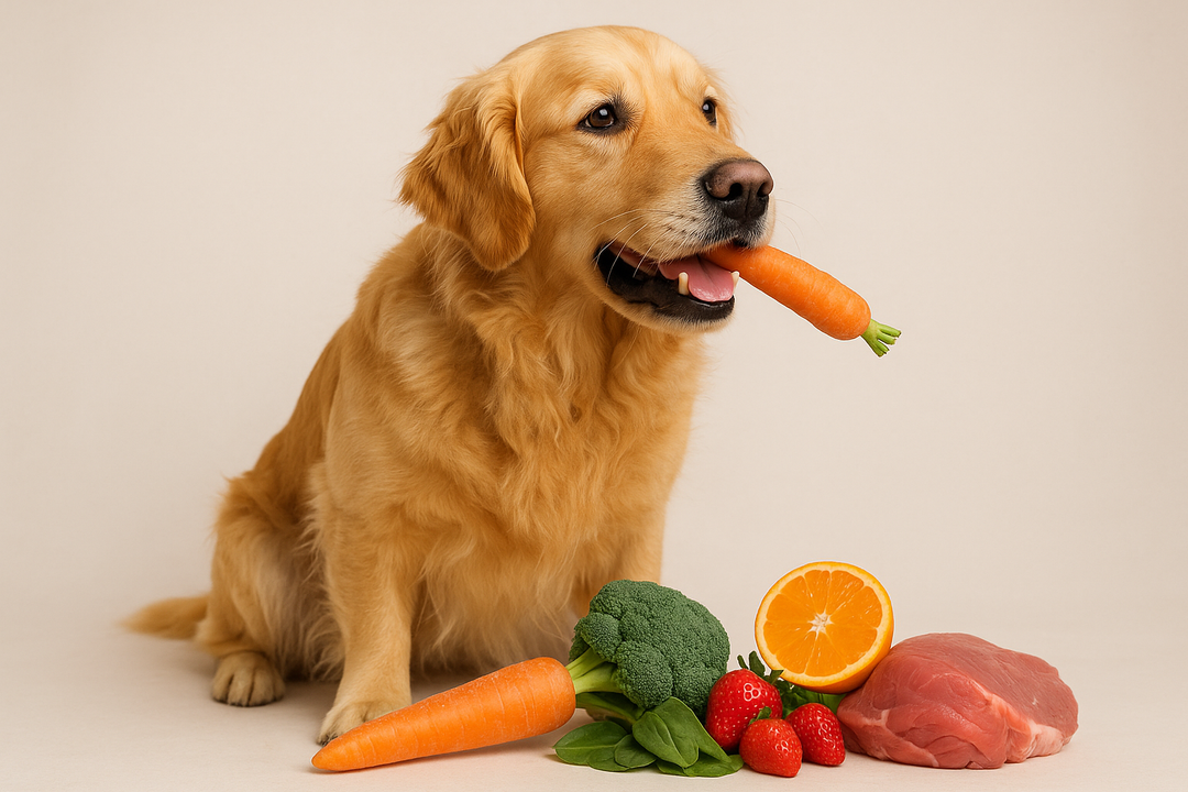 hond met allerlei groenten