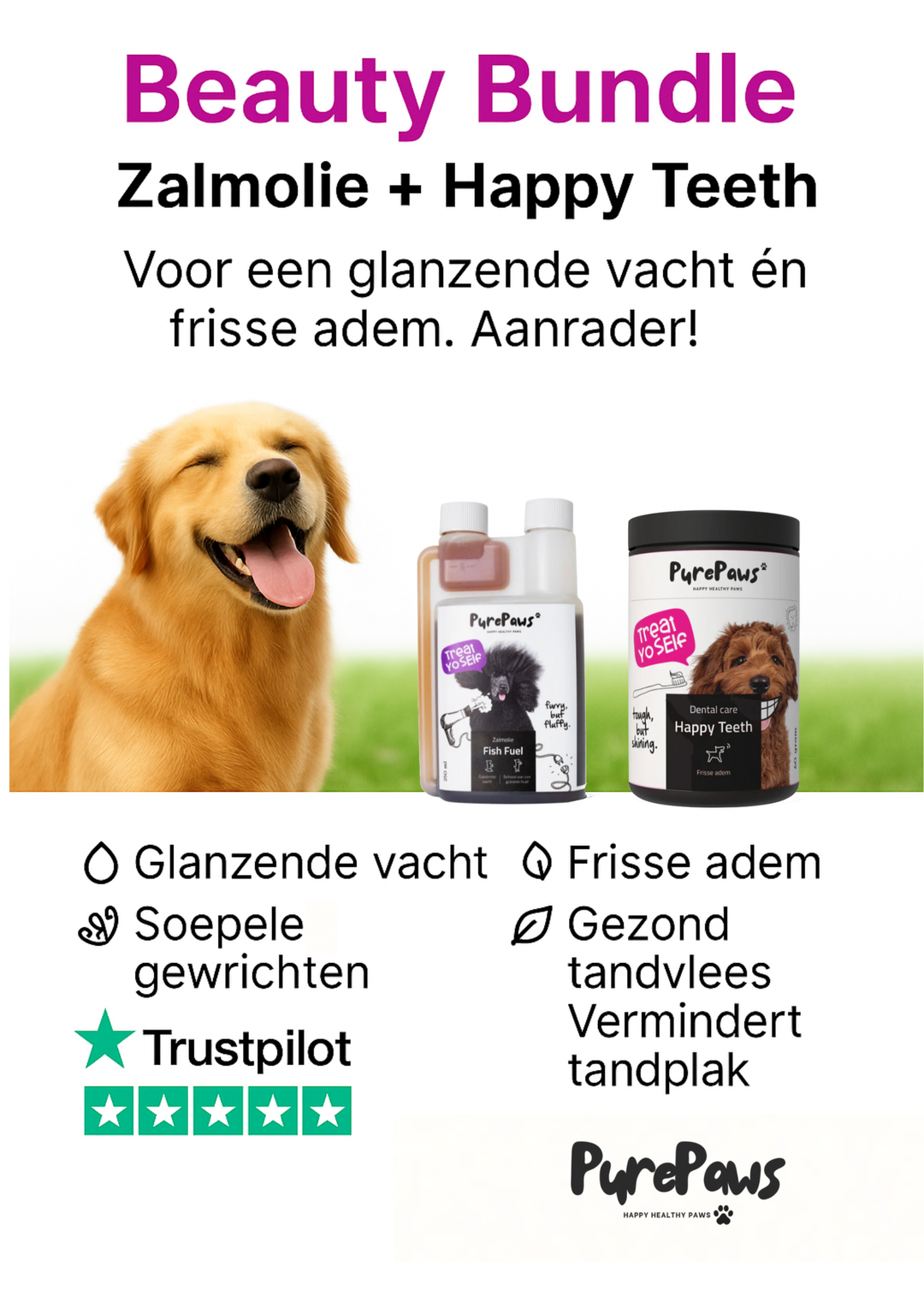 Beauty bundel Pure Paws - Dental & Zalmolie